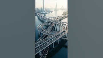 Massive Bridge in the Futuristic City #shorts #megastructures #automobile #city #life