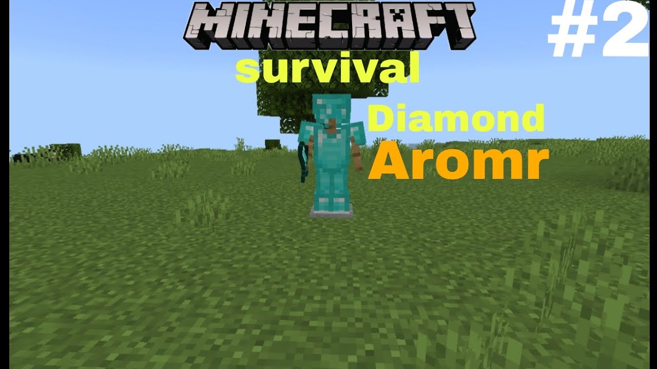 I made a full diamond armor in Minecraft survival series episode 2 ...
