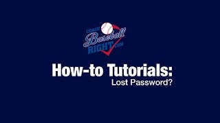 Lost your Password? | Coach Baseball Right