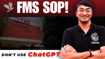 The Only SOP Writing Video you NEED! FMS Delhi SOP Writing | CAT 2025