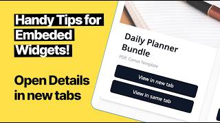 Handy Tips for Embeded Widgets!