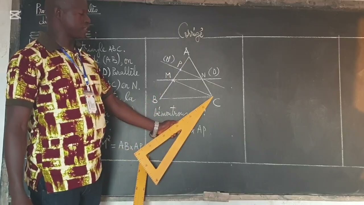 Propriété de Thalès dans un triangle 10ème Année /3ème