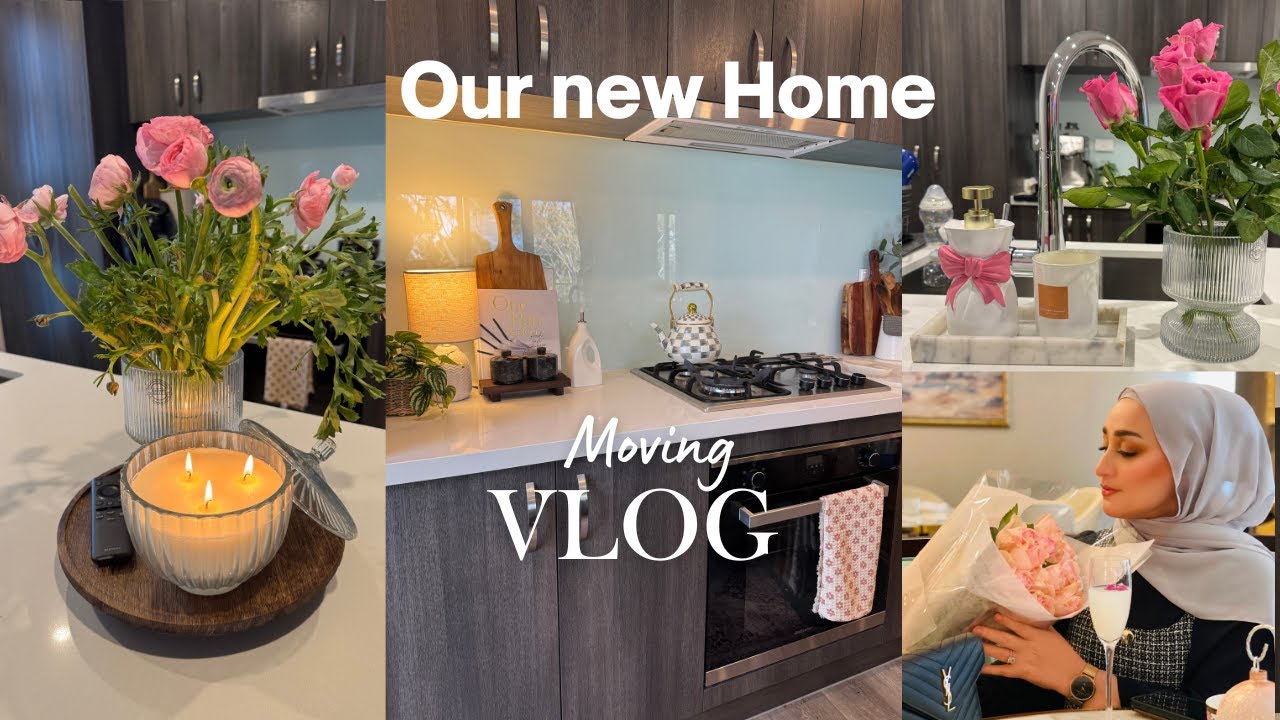 VLOG- settling into a new house 🎀🏡جابه‌جا شدن در خانهٔ نو ما ✨GRWM while I talk about everything 🤗☕️