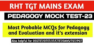 Most Probable Pedagogy Mcqs mock Test Ossc Rht Tgtosstetjtotetctetoavsseries23