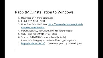 RabbitMQ installation on Windows and fast steps