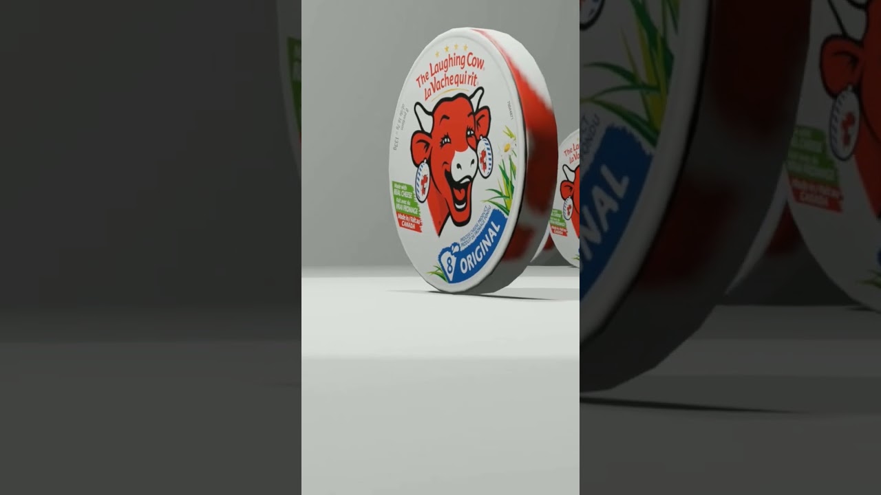 vache qui rit fromage publicité 3D