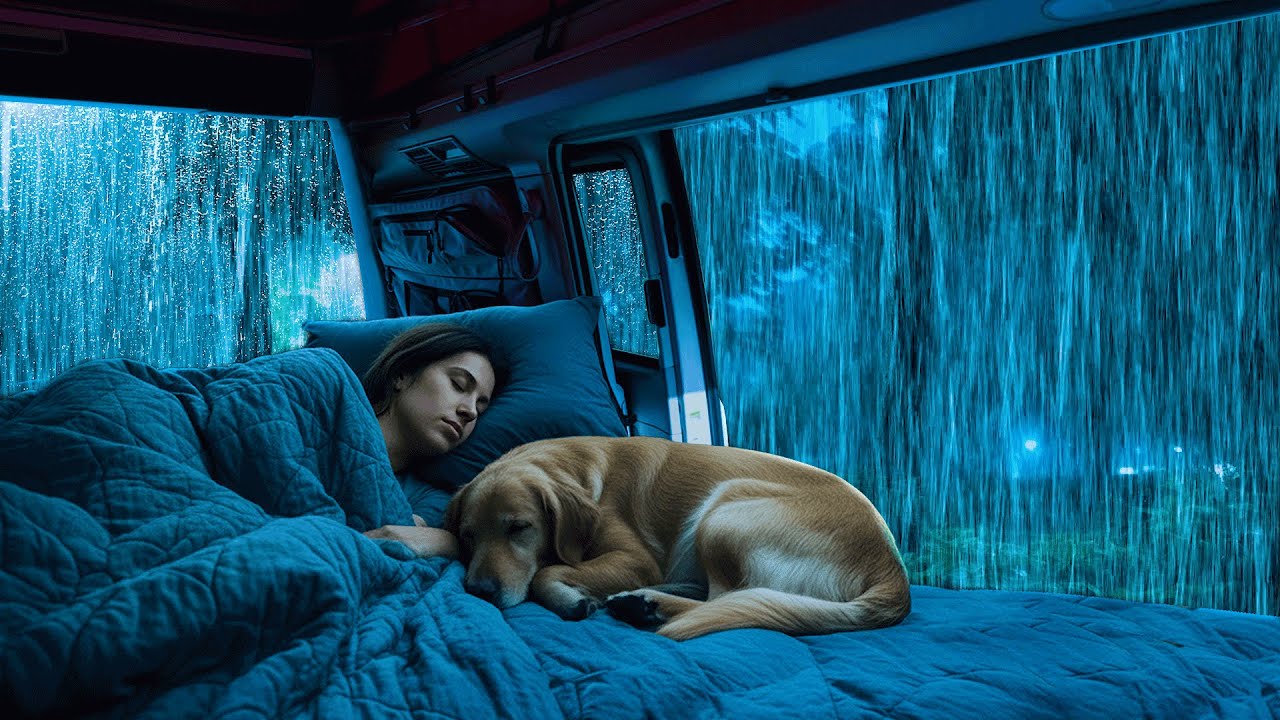 Relaxing Rain in Car 🌧️ Heavy Raindrops for Deep Sleep and Calm Cozy Night