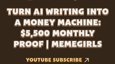 Turn AI Writing Into a Money Machine: $5,500 Monthly Proof | MemeGirls | Memefi New Video Code