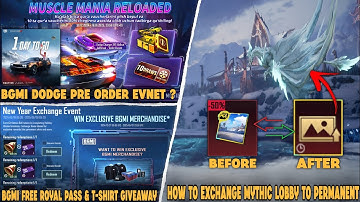 HOW CONVERT COLLECTION TIME LIMITED LOBBY TO PERMANENT LOBBY | DODGE PRE BOOKING BGMI ? | GIVEAWAY