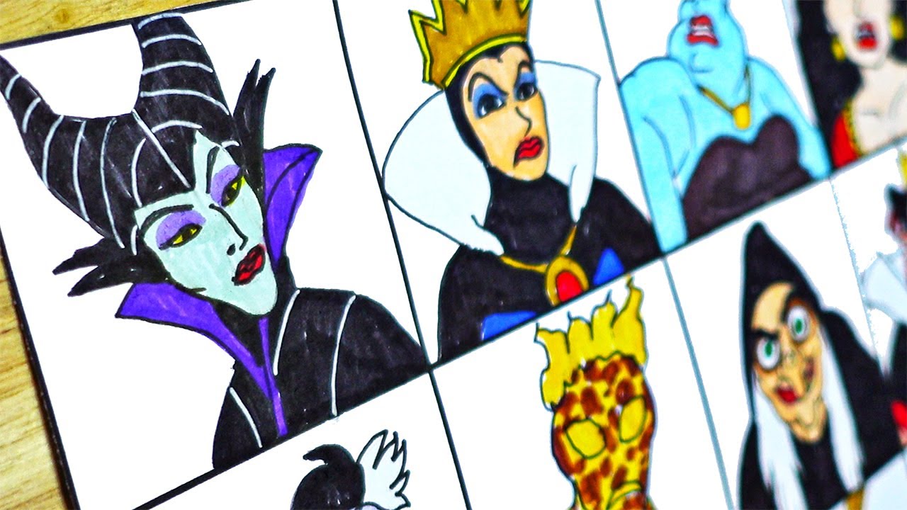 Drawing Disney Female Villains Maleficent The Evil Queen Ursula