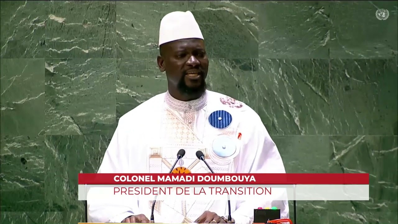 SUIVEZ LA PRISE DE PAROLE DE S.E COLONEL MAMADI DOUMBOUYA A LA TRIBUNE DES NATIONS UNIES (ONU)