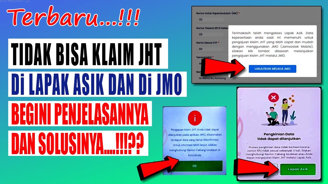 Tidak Bisa Klaim JHT di Lapak Asik dan di JMO, Begini Penjelasan dan Solusinyaa!!??