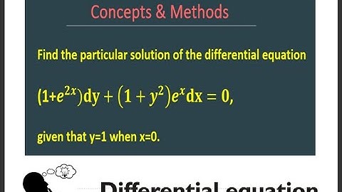 Find the particular solution of differential equation 