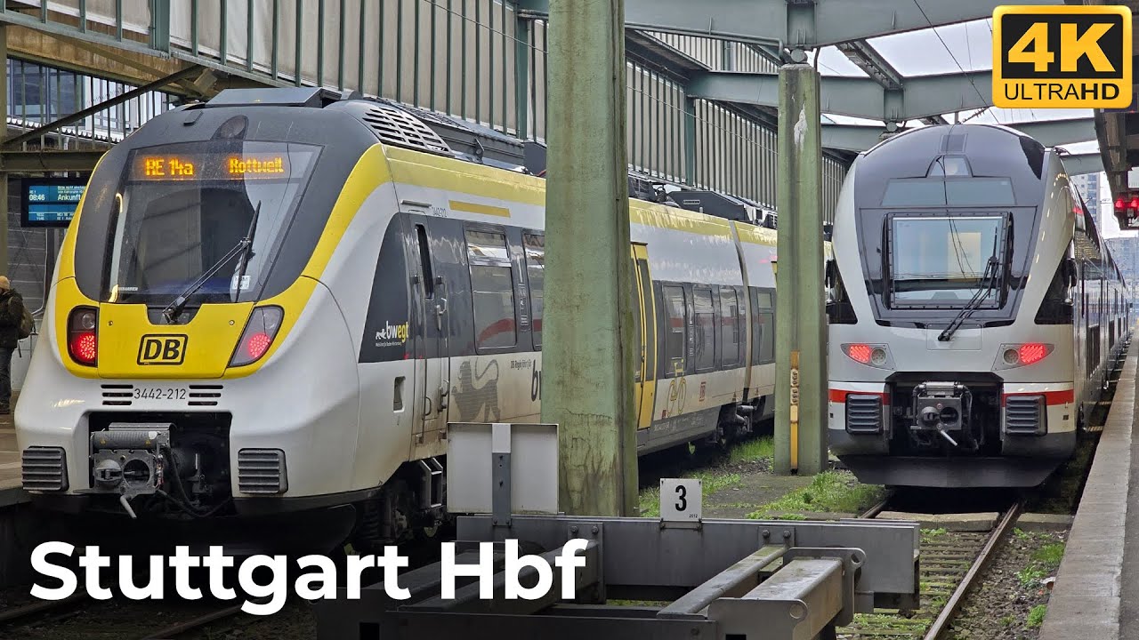 Stuttgart Hbf - 14.03.2025: Vielfältiger Fern- und Regionalverkehr im Herzen Baden-Württembergs
