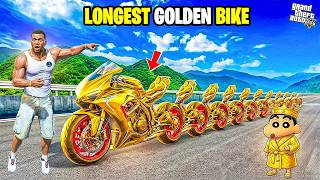 Franklin Finally Build World's Longest GOLDEN BIKE😱 For S...