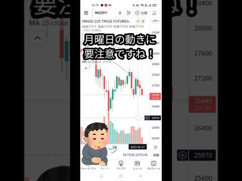 2/19 ウクライナ情勢緊迫！！日経平均また暴落するのか？！ニューヨークも弱い！！2/21ニューヨーク休場！#Shorts
