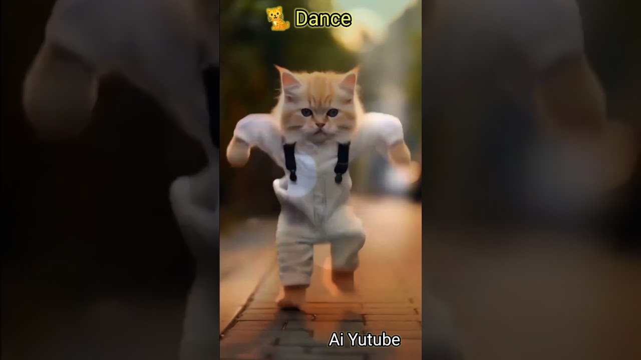 "Cat का धमाकेदार डांस | Cute Cat Dance Short | Ai Yutube"