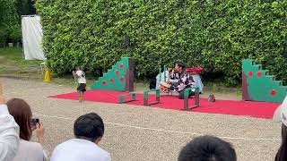 Intelligent trained Monkey by busker in Nagoya, Aichi, Japan