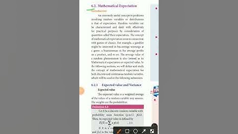 12th business mathematics and statistics- Chapter 6- 6.2 mathematical expectation