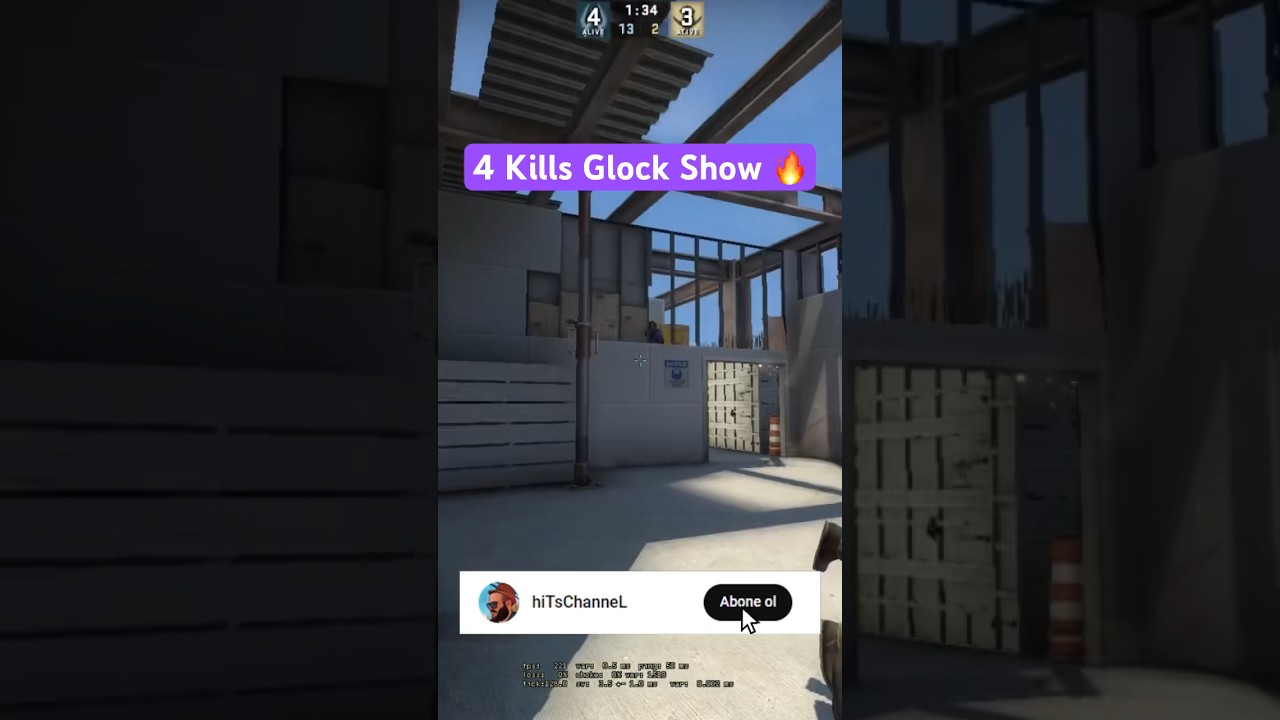 Glock Show 4 Kills | Vertigo | CS2 | CS:GO | Shorts Series #58