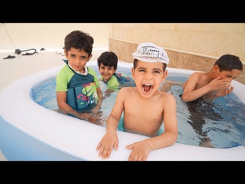 عبودي يسبح مع يويو انس اول مره يتصالحون شوفوا ايش صار