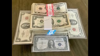 Strap search ($1, $2, $5 US Currency). Plus 3 notes from my collection