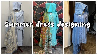 Designing for summer dresses / chikan kari + karandi +doria lawn stuff / dresses for sale