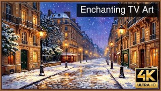 Cozy Winter Evening in Paris | Impressionist 4K Frame TV Art