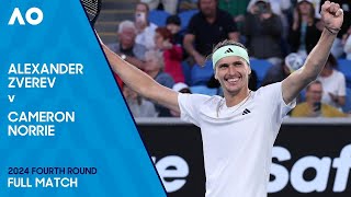 Alexander Zverev v Cameron Norrie Full Match | Australian Open 2024 Fourth Round