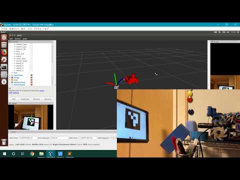ARmarker tracking with 2DOF servo motors(ROS kinetic + OpenCV + raspberry pi 3B+)