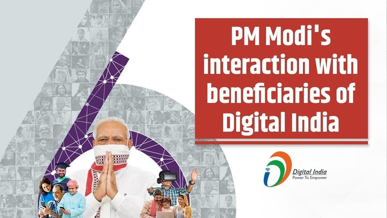 PM Modi interacts with beneficiaries of ‘Digital India’