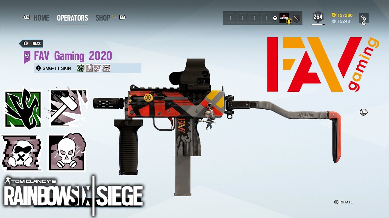 Fav Gaming 2020 Weapon Skin - Rainbow Six Siege - YouTube