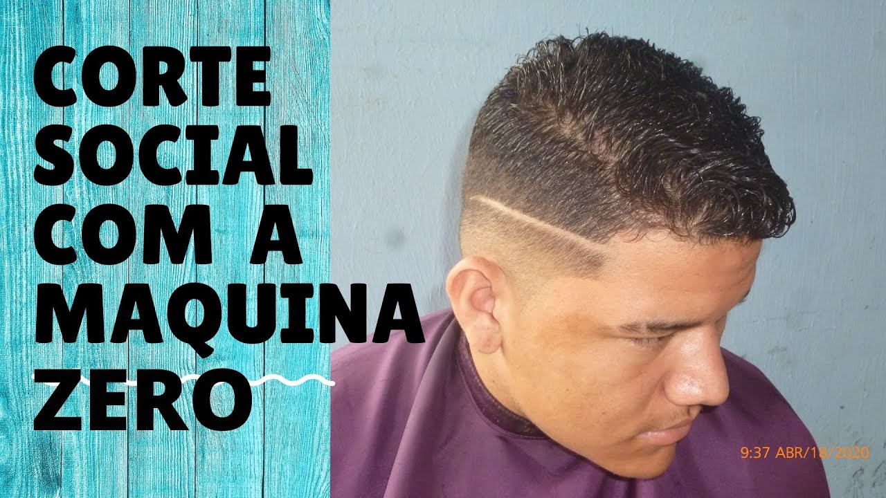 CORTE SOCIAL COM A MAQUINA ZERO PASSO A PASSO PARA INICIANTES - YouTube