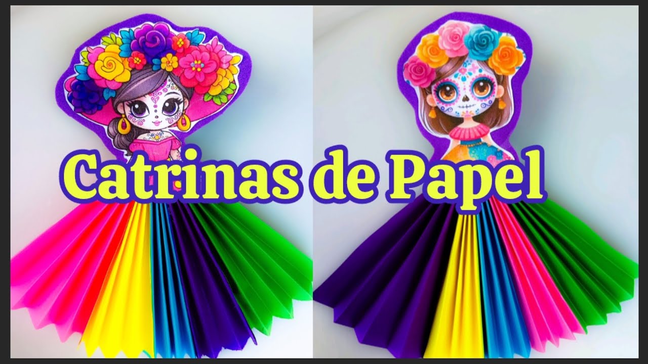 Catrinas de Papel #diademuertos #halloween #catrinas #diy 