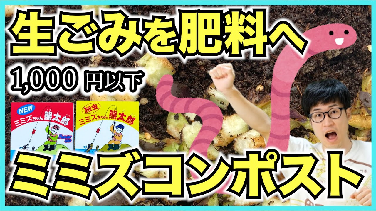 コンポスト】千円で始めるミミズコンポストの作り方【生ごみを堆肥化