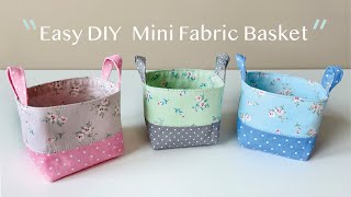 Celebrity Easy DIY Mini Fabric Basket Sewing Tutorial/ Stoffen Mini-Mandje / DIY 迷你小布籃 Profile