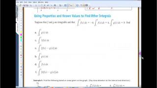 Math 1210 Sec. 5.2 Part 2 - The Definite Integral