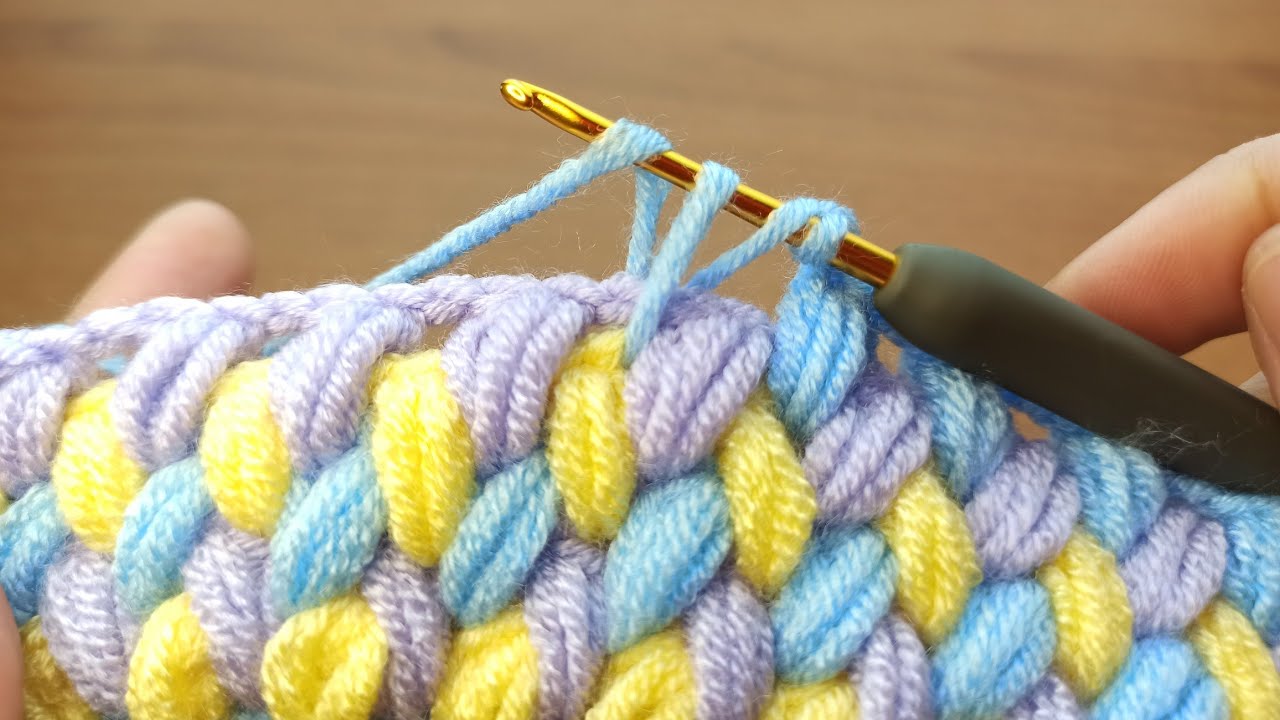 💙💓💜müthiş tığ örgüsü Bebek battaniyesi modeli yapımı