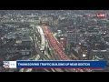 Thanksgiving traffic building up near Boston