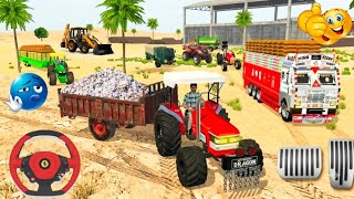 JCB Tractor 🚜 loading 🤣 fun crazy game | tractor 🚜 JCB Loading fun 😊 game crazy screenshot 5