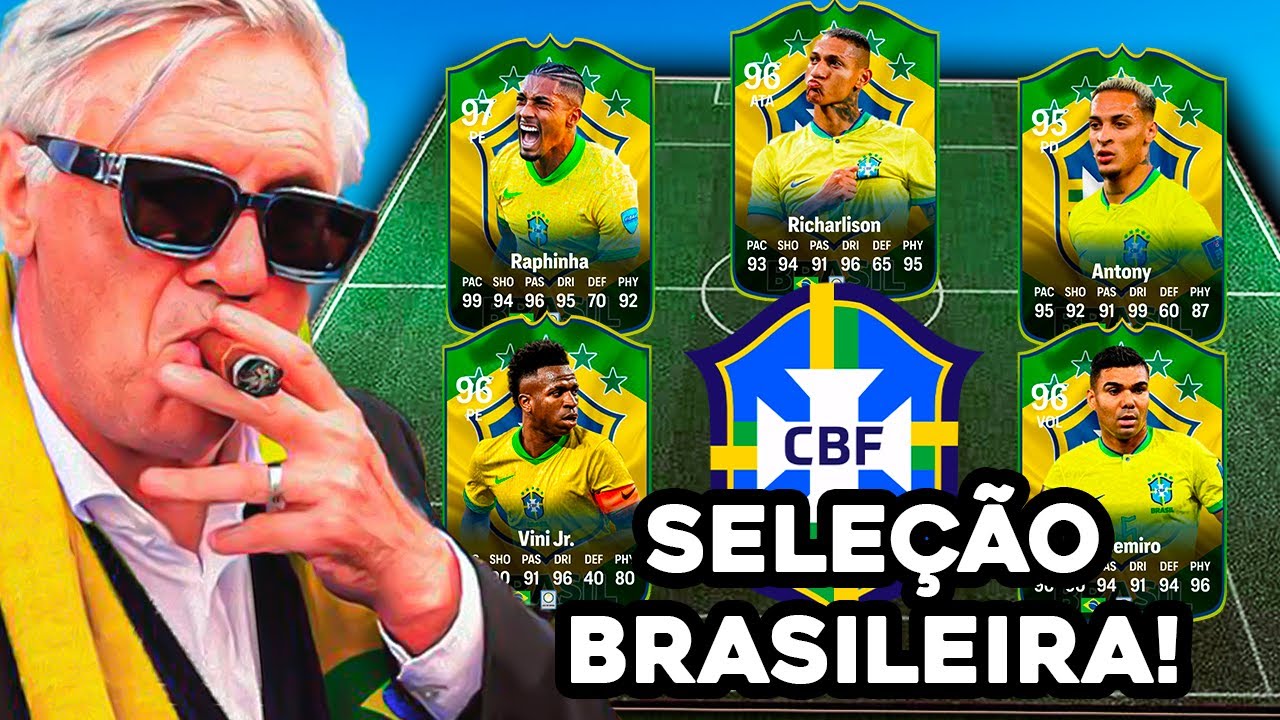 MONTEI A SELEÇÃO BRASILEIRA DO ANCELOTTI NO EA FC 25 E JOGUEI A WL! 🔥🔥 ULTIMATE TEAM BR