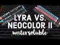 Lyra Aquacolor compare Caran D'Ache Neocolor II 2 ❀ Swatch Watersoluble Crayons Butterfly Speedpaint