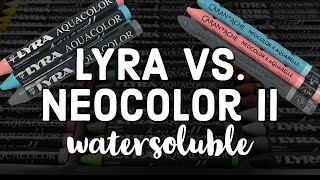 Lyra Aquacolor compare Caran D'Ache Neocolor II 2 ❀ Swatch Watersoluble Crayons Butterfly Speedpaint