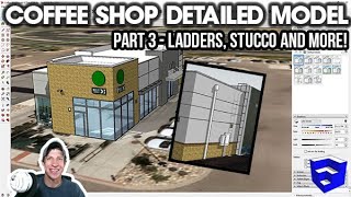 Modeling a Detailed Building from Photos Part 3 - Stucco Joints, Ladders, and more!