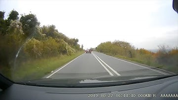 bad overtaking on a motorbike