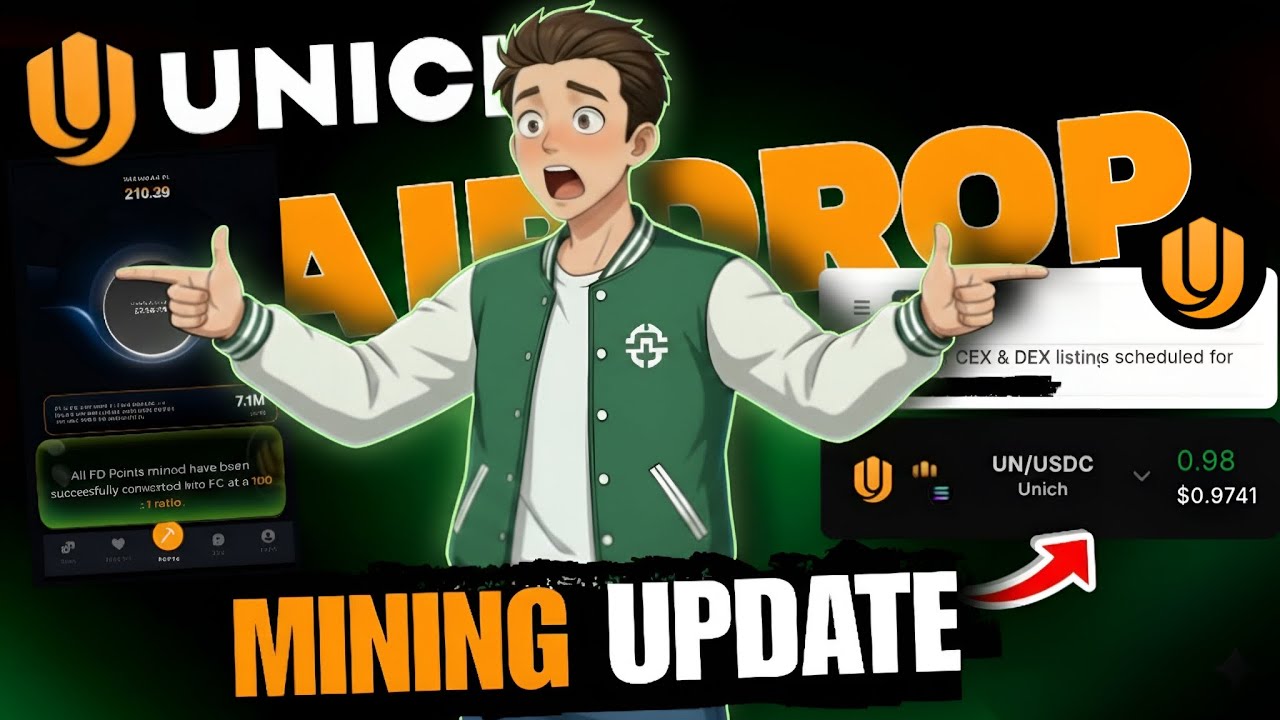 Unich Mining App New Update | Unich Airdrop Listing Date | Unich FD Point Convert | Price & Kyc