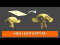 How to Hide a Light Emitting Object While Retaining the Emitted Light in Blender