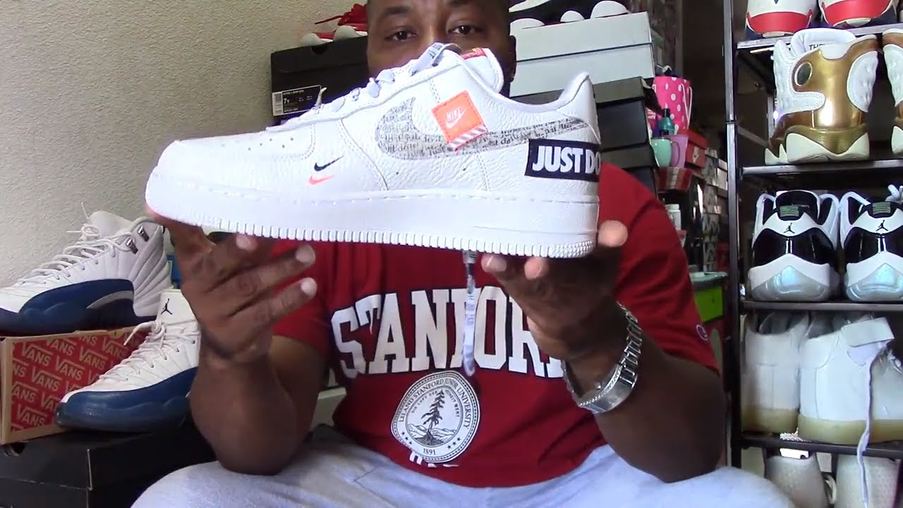 air force 1 white just do it