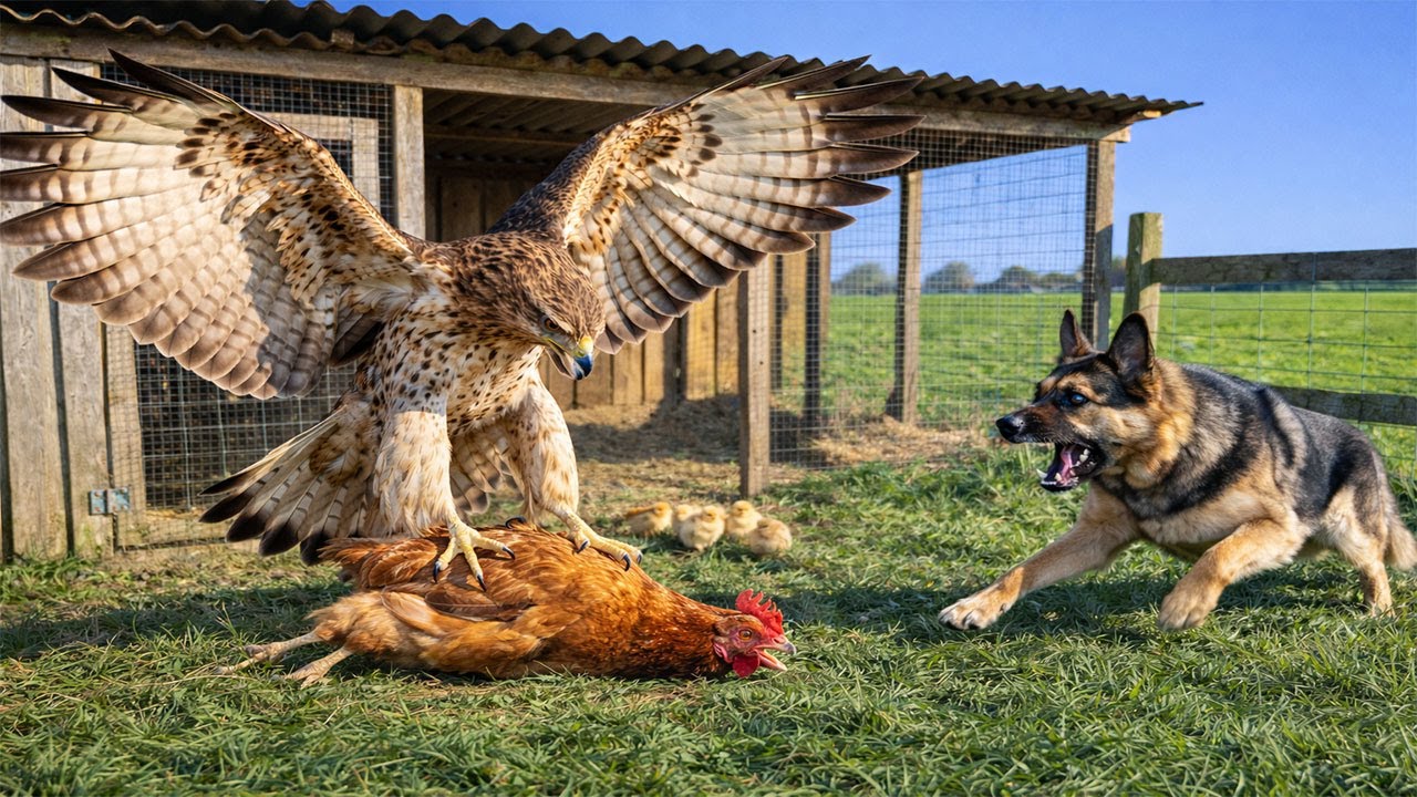 Bald eagle attacks wild mother hen and chicks — A shocking outcome for everyone | A touching rescue