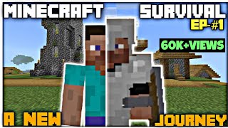 A new journey BEGIN || Minecraft pe survival series [#1] || Minecraft pe hindi